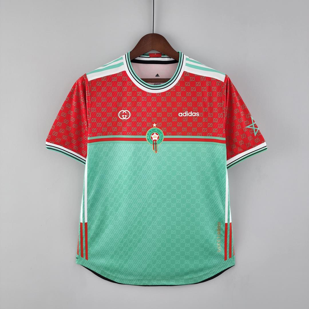 AAA Quality Morocco 22/23 Special Red/Green Soccer Jersey